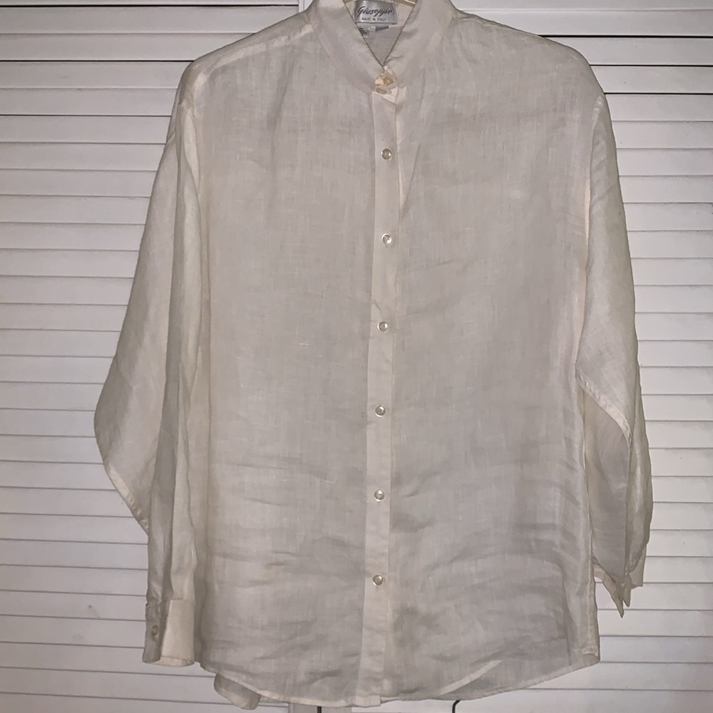 Vintage Giusepp’e linen button down blouse